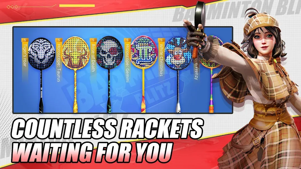 Badminton Blitz - PVP online (Бэдминтон Блиц) [МОД: Бесконечные деньги, Монеты и Мега MOD] Screenshot 2