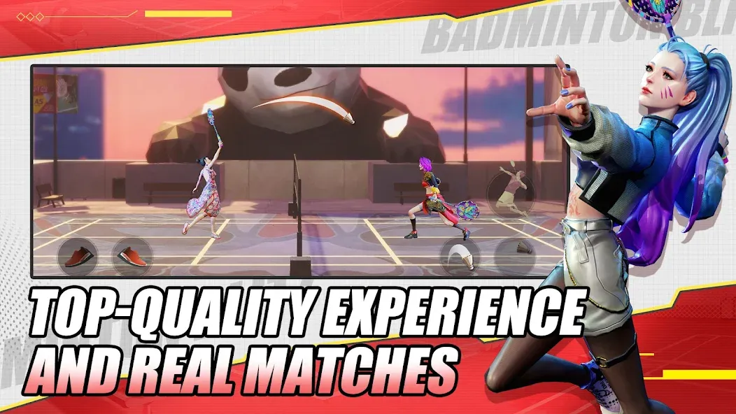Badminton Blitz - PVP online (Бэдминтон Блиц) [МОД: Бесконечные деньги, Монеты и Мега MOD] Screenshot 3