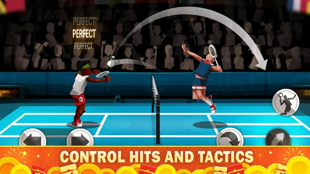 Badminton League [МОД: Меню, Бесконечные монеты и Открытые уровни] Screenshot 1
