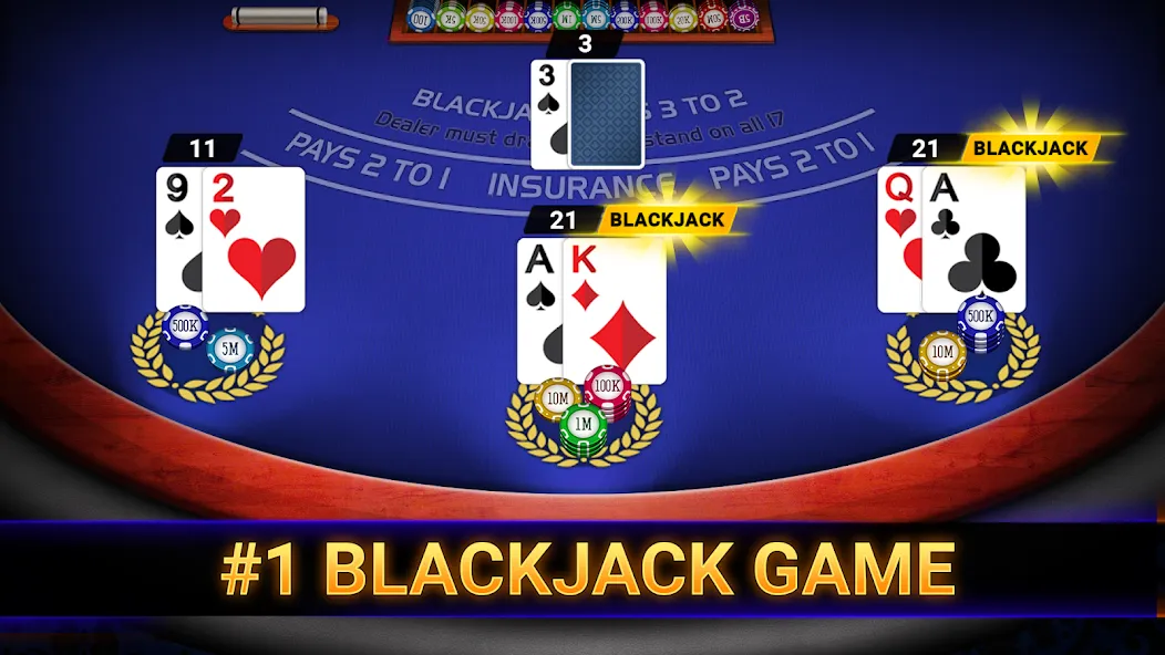 Blackjack 21: online casino (Блэкджек 21) [МОД: Деньги, Монеты и Меню MOD] Screenshot 1