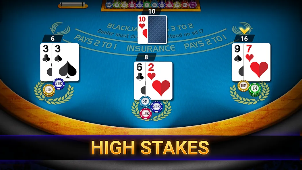Blackjack 21: online casino (Блэкджек 21) [МОД: Деньги, Монеты и Меню MOD] Screenshot 2