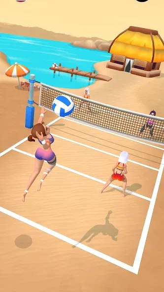 Beach Volleyball Game (Бичволлейбол игра) [МОД: Меню, Бесконечные монеты и Открытые уровни] Screenshot 1
