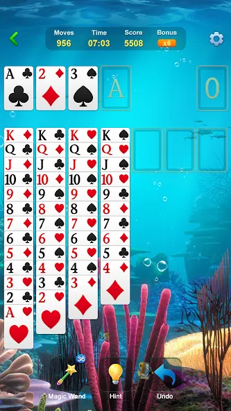 Solitaire - Classic Card Games [МОД: Деньги, Монеты и Меню MOD] Screenshot 2