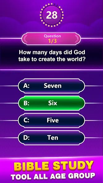 Bible Trivia — Word Quiz Game (Библейская викторина) [MOD: Все открыто] - Скриншот 1