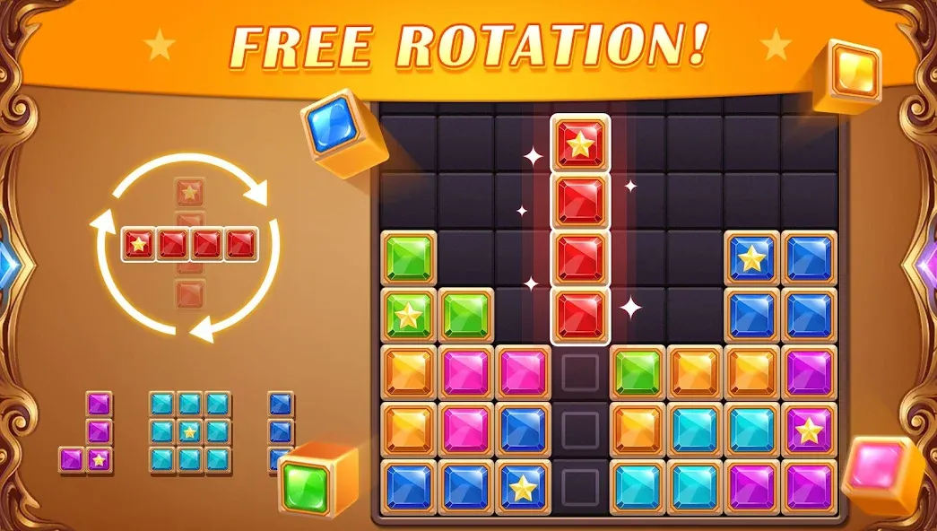 Block Puzzle: Diamond Star [МОД: Меню, Бесконечные монеты и Открытые уровни] Screenshot 2