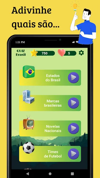 Quiz Brasil (Квиз Бразилия) [МОД: Много денег, Монет и Все открыто] Screenshot 2