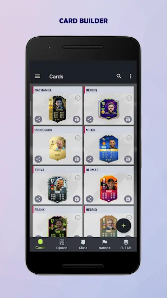 UT Card Builder 24 (ФУТ Кард Билдер 23) [МОД: Все открыто, Дополнительные деньги и Меню MOD] Screenshot 2