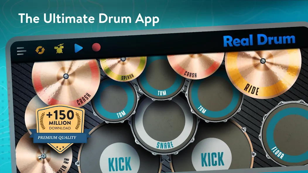 Real Drum: electronic drums (Риал драм) [МОД: Меню, Бесконечные монеты и Открытые уровни] Screenshot 1