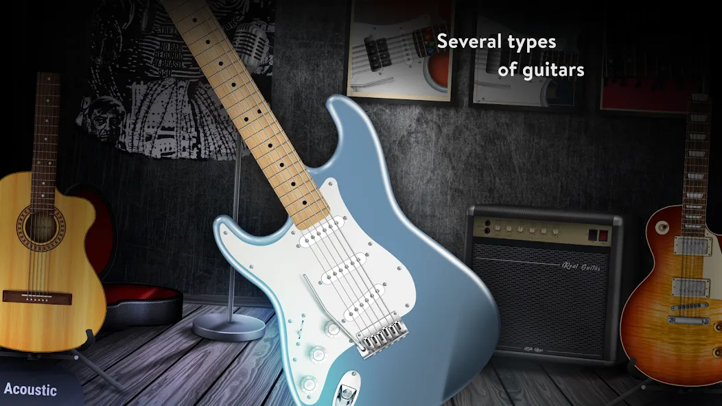 Real Guitar: lessons & chords (Реал Гитар) [МОД: Меню, Бесконечные монеты и Открытые уровни] Screenshot 3
