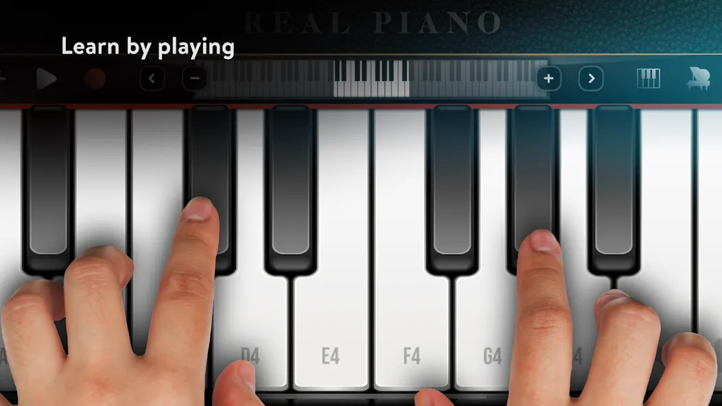 Real Piano electronic keyboard (Риал Пиано) [МОД: Все открыто, Дополнительные деньги и Меню MOD] Screenshot 1
