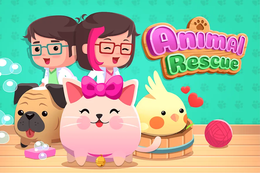 Animal Rescue: Pet Shop Story (Анимал Рескью) [МОД: Все открыто, Дополнительные деньги и Меню MOD] Screenshot 1