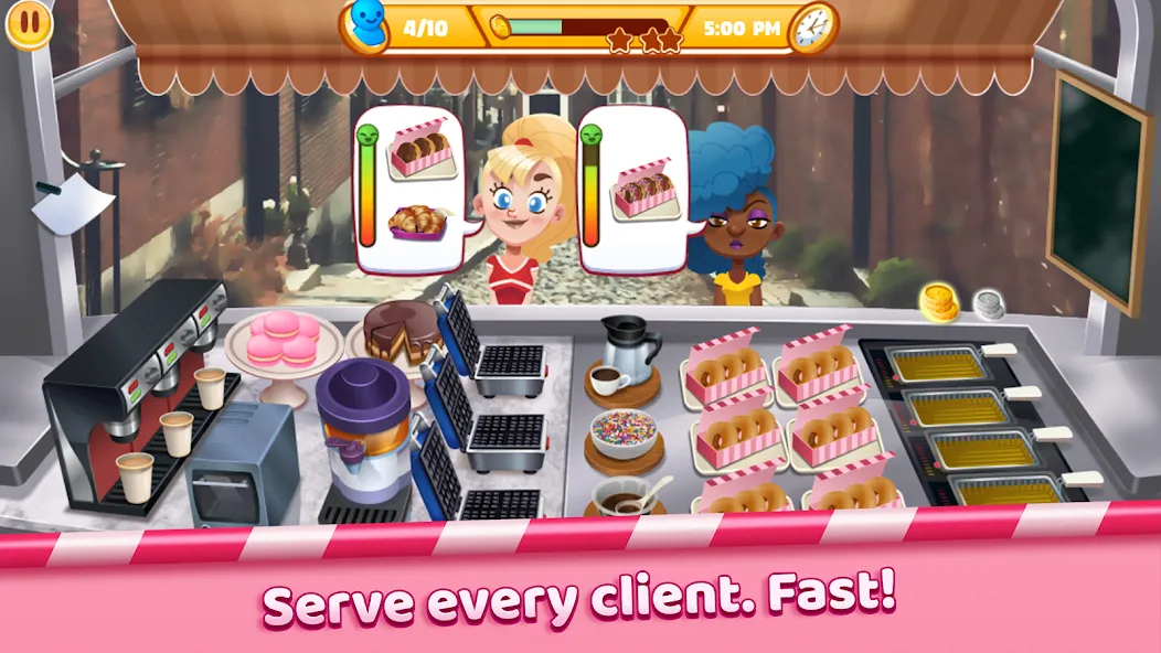 Boston Donut Truck: Food Game (Бостонский Донат Трак) [MOD: Меню/Много денег] - Скриншот 2