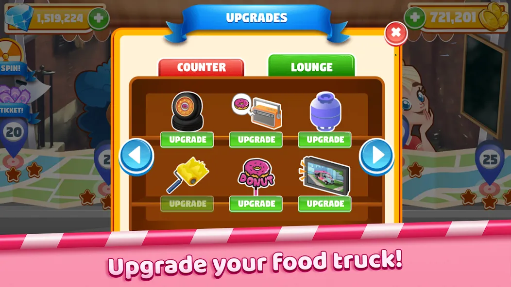 Boston Donut Truck: Food Game (Бостонский Донат Трак) [MOD: Меню/Много денег] - Скриншот 3