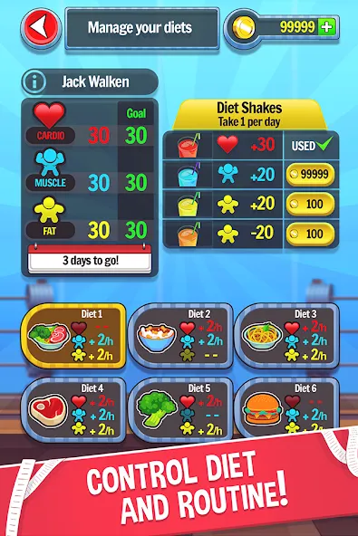 Fat No More: Sports Gym Game! (Фэт Но Море) [МОД: Деньги, Монеты и Меню MOD] Screenshot 3