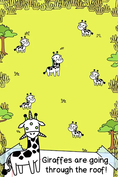 Giraffe Evolution: Idle Game (Жираф Эволюция) [МОД: Много денег, Монет и Все открыто] Screenshot 2