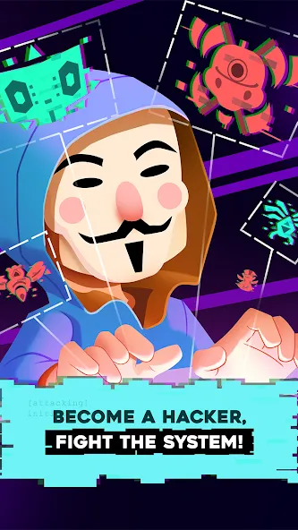 Hacking Hero: Hacker Clicker (Хакинг герой) [МОД: Все открыто, Дополнительные деньги и Меню MOD] Screenshot 1