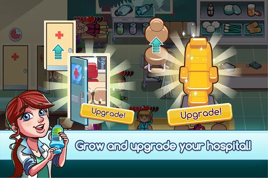 Hospital Dash Tycoon Simulator (Хоспиталь Даш Тайкун Симулятор) [МОД: Меню, Бесконечные монеты и Открытые уровни] Screenshot 4