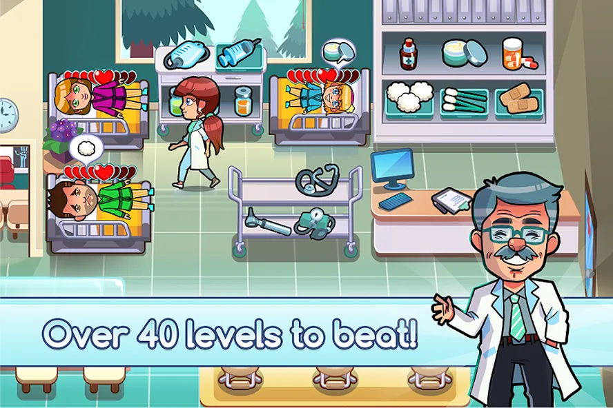 Hospital Dash Tycoon Simulator (Хоспиталь Даш Тайкун Симулятор) [МОД: Меню, Бесконечные монеты и Открытые уровни] Screenshot 5
