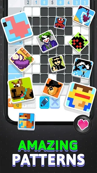 Nonogram Logic Pic: Pictogram (Нонограм Логик Пик) [МОД: Много монет, Открытые уровни и Мега MOD] Screenshot 4