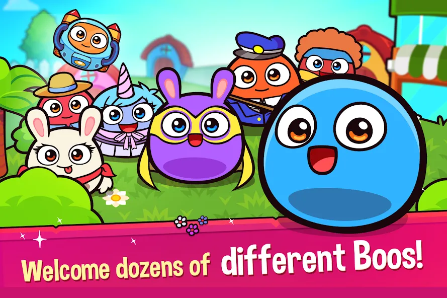 My Boo Town: City Builder Game (Май Бу Таун) [МОД: Меню, Бесконечные монеты и Открытые уровни] Screenshot 1