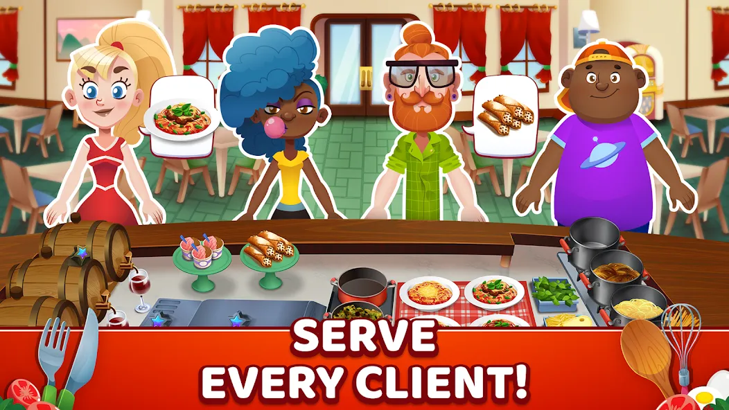 My Pasta Shop: Cooking Game (Мой Паста Шоп) [МОД: Много денег, Монет и Все открыто] Screenshot 2