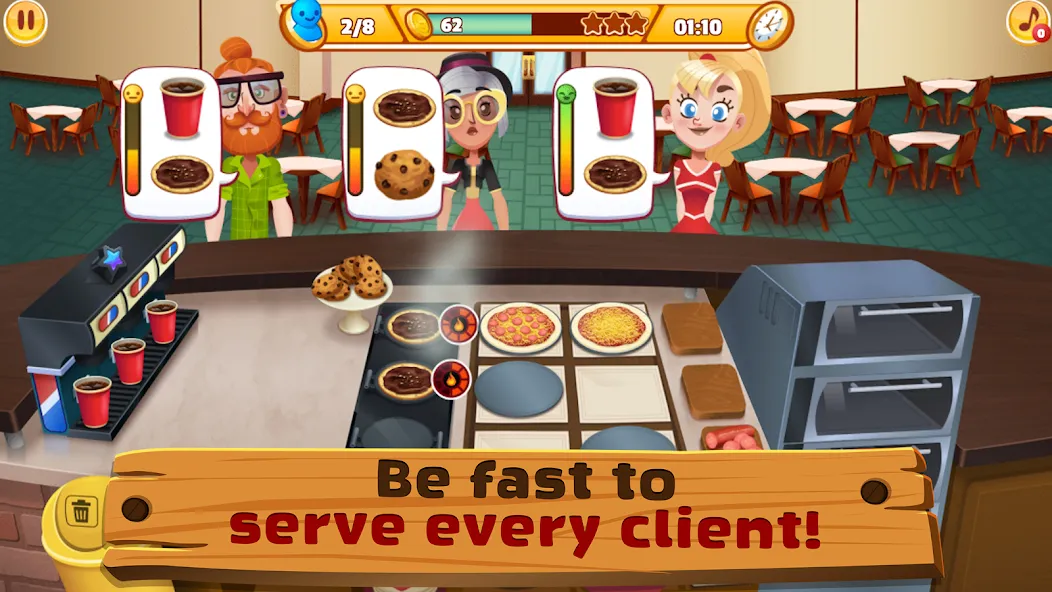 My Pizza Shop 2: Food Games (Мой Пиццерия 2) [МОД: Деньги, Монеты и Меню MOD] Screenshot 5