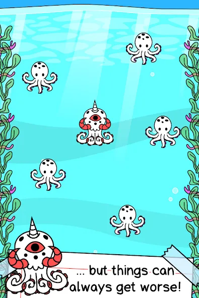 Octopus Evolution: Idle Game (Октопус Эволюция) [МОД: Меню, Бесконечные монеты и Открытые уровни] Screenshot 2