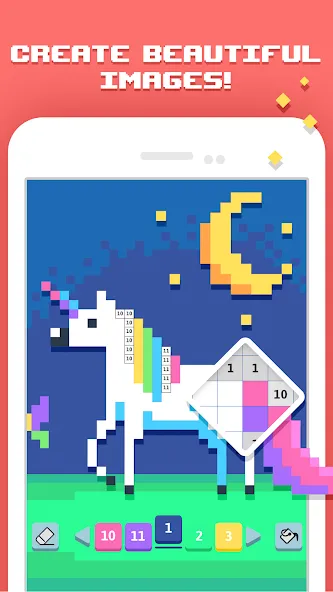 Pixelicious: Color Daily Pixel (Пикселическ) [МОД: Много монет, Открытые уровни и Мега MOD] Screenshot 1