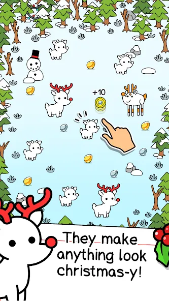 Reindeer Evolution: Idle Game (Рейндир Эволюция) [МОД: Меню, Бесконечные монеты и Открытые уровни] Screenshot 2