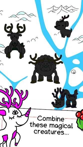 Reindeer Evolution: Idle Game (Рейндир Эволюция) [МОД: Меню, Бесконечные монеты и Открытые уровни] Screenshot 3