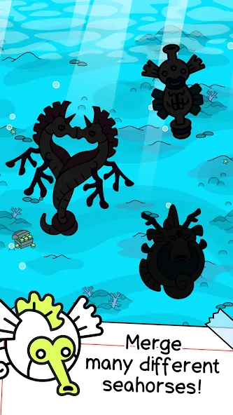 Seahorse Evolution: Sea Mutant (Сиходеволюция) [МОД: Меню, Бесконечные монеты и Открытые уровни] Screenshot 3