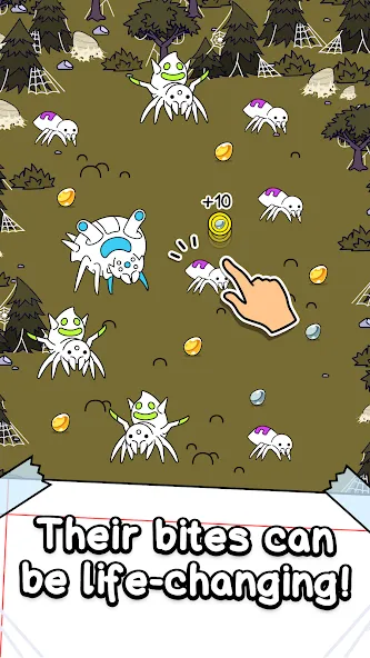 Spider Evolution: Idle Game (Спайдер Эволюшн) [МОД: Бесконечные деньги, Монеты и Мега MOD] Screenshot 2