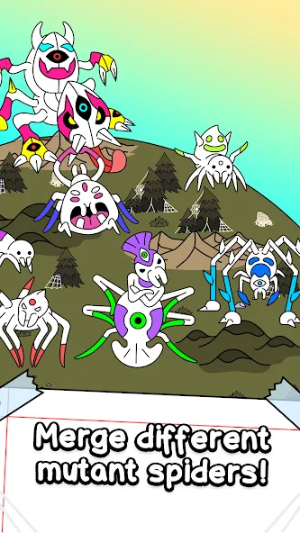 Spider Evolution: Idle Game (Спайдер Эволюшн) [МОД: Бесконечные деньги, Монеты и Мега MOD] Screenshot 3