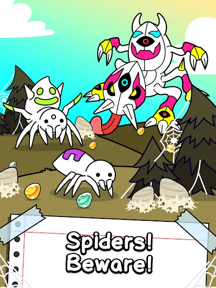 Spider Evolution: Idle Game (Спайдер Эволюшн) [МОД: Бесконечные деньги, Монеты и Мега MOD] Screenshot 5