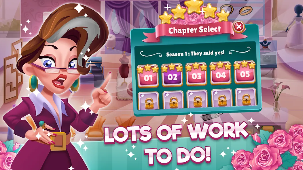 Wedding Salon Dash Bridal Shop (Свадебный салон Дэш Бутик невест) [МОД: Все открыто, Дополнительные деньги и Меню MOD] Screenshot 4