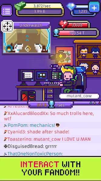 xStreamer: Idle Simulator Game (хСтример) [МОД: Все открыто, Дополнительные деньги и Меню MOD] Screenshot 4