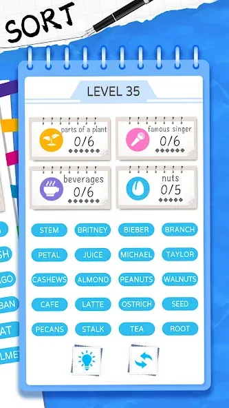 Word Sort: Association Connect (Соннект Колорс) [МОД: Много денег, Монет и Все открыто] Screenshot 2
