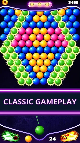 Bubble Shooter Classic (Бабл Шутер Классик) [МОД: Много монет, Открытые уровни и Мега MOD] Screenshot 2