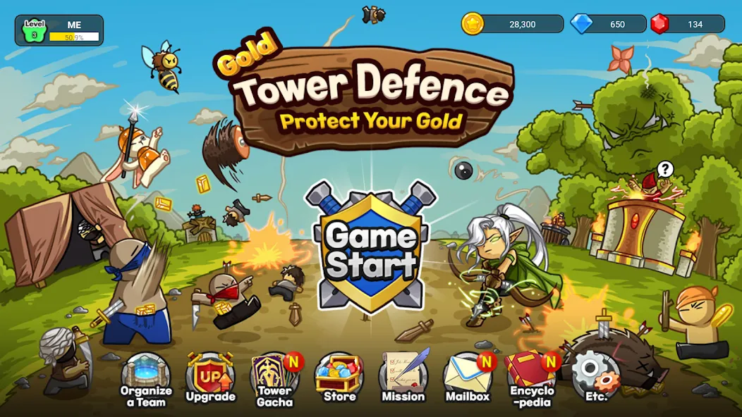 Gold tower defence M (Голд тауэр дефенс М) [МОД: Много денег, Монет и Все открыто] Screenshot 1