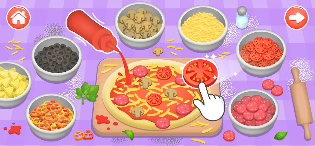 Kids Cooking Games 2+ Year Old [МОД: Деньги, Монеты и Меню MOD] Screenshot 1
