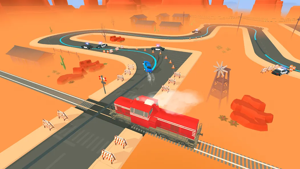 Line Race: Police Pursuit (Лайн Рейс) [МОД: Все открыто, Дополнительные деньги и Меню MOD] Screenshot 1