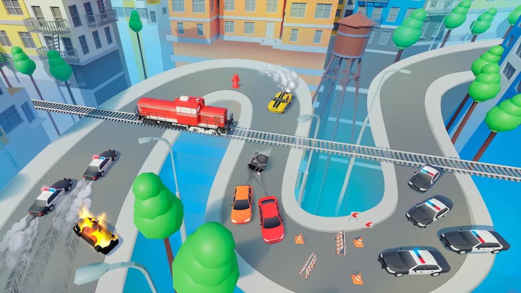 Line Race: Police Pursuit (Лайн Рейс) [МОД: Все открыто, Дополнительные деньги и Меню MOD] Screenshot 2