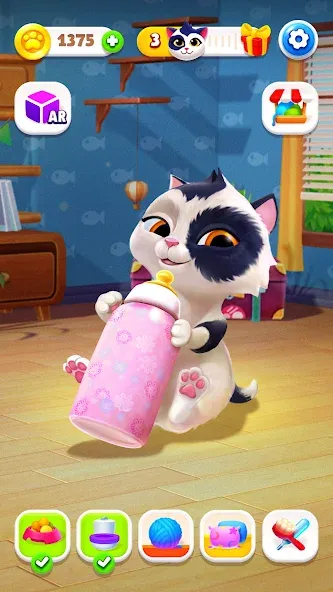 My Cat - Virtual pet simulator (Мой кот) [МОД: Много монет, Открытые уровни и Мега MOD] Screenshot 2