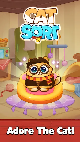 Cat Sort Puzzle: Cute Pet Game [МОД: Меню, Бесконечные монеты и Открытые уровни] Screenshot 1