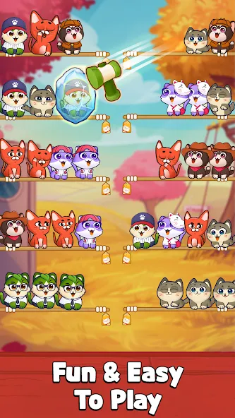 Cat Sort Puzzle: Cute Pet Game [МОД: Меню, Бесконечные монеты и Открытые уровни] Screenshot 4