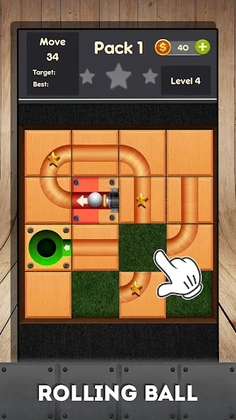 Rolling ball - slide puzzle [МОД: Бесконечные деньги, Монеты и Мега MOD] Screenshot 1