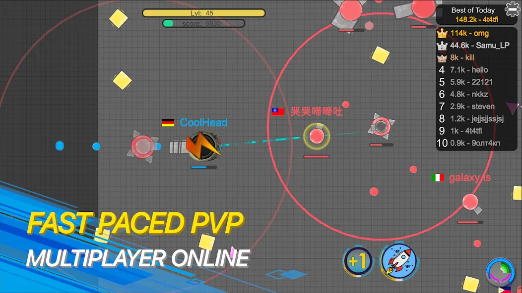 tank io games - piupiu.io [МОД: Много монет, Открытые уровни и Мега MOD] Screenshot 1