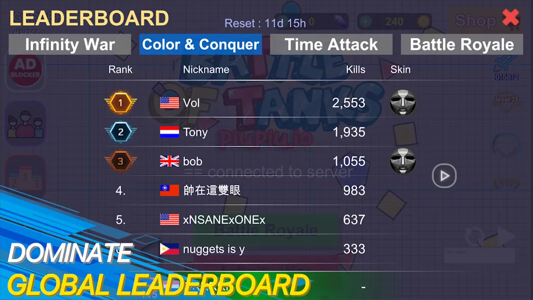 tank io games - piupiu.io [МОД: Много монет, Открытые уровни и Мега MOD] Screenshot 3