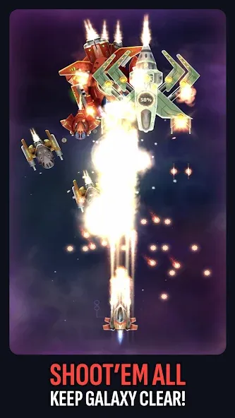 Galaxy Keeper: Space Shooter [МОД: Бесконечные деньги, Монеты и Мега MOD] Screenshot 2