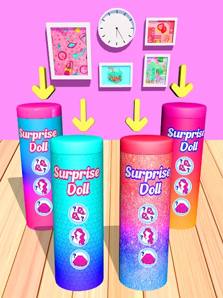 Color Reveal Suprise Doll Game (Цветной сюрпризный кукольный игровой набор) [МОД: Бесконечные деньги, Монеты и Мега MOD] Screenshot 1